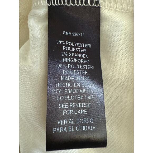 Ronni Nicole Vintage Women’s Cream Lace Cowl Neck Sheath Dress size 8 - Picture 6 of 7